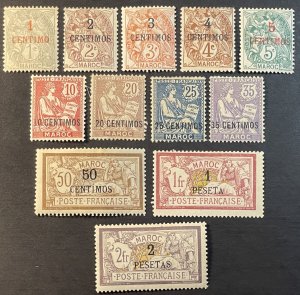 FRENCH MOROCCO # 11-22-MINT/HINGED & MINT/NO GUM---COMPLETE SET---1902-10