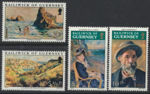 Guernsey  SG 118-121  SC# 115-118 MLH Renoir Paintings  see details