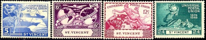 UPU, Universal Postal Union 75th Anniv, St-Vincent SC#170-3 Mint set