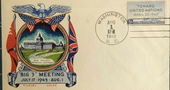 Fluegel WWII Patriotic 1 Aug 45 Big 3 Meeting New Palace Potsdam Germany 