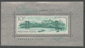 HUNGARY Sc#C250 1964 Bridges Souvenir Sheet OG Mint Hinged