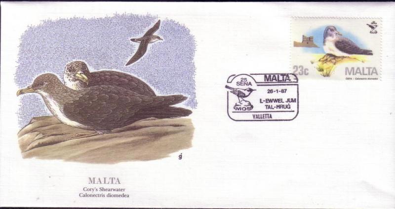 Malta FDC SC# 693 Cory's Shearwater L76