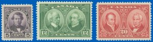 CANADA STAMPS (3), SCOTT #146-#148 Set, Mint-VF-NH, SCV $75.00! (SK)