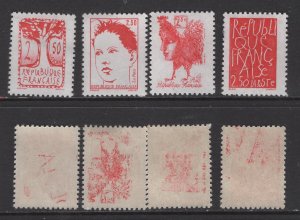 FRANCE  2307-2310   MNH SET INK OFF SET ON BACK