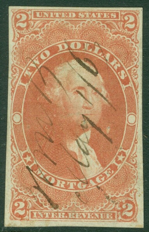 EDW1949SELL : USA 1862 Scott #R82a Very Fine Used. Tiny margin tear Catalog $150