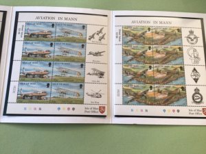 Isle of Man Aviation mint never hinged stamps  A8436