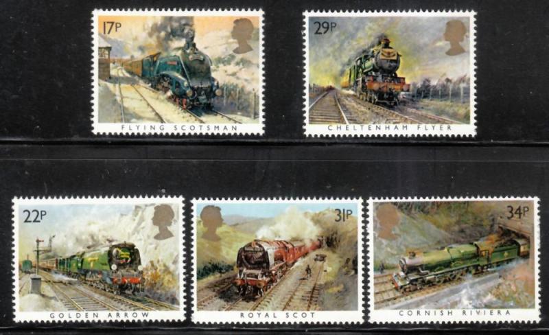 Great Britain 1985 Sc 1093-7 Railway MNH