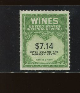 Scott RE159A Wines Revenue Unused Stamp (Stock RE159A-5)