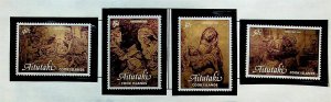 Aitutaki Sc 254-61 MNH of 1981 - Art Rembrandt - Chrismas - AH08