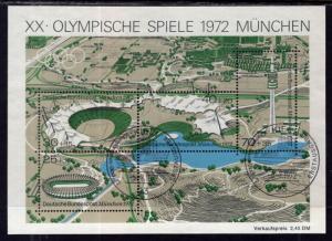 Germany B489 Olympics Souvenir Sheet Used VF