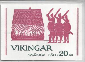 Sweden booklet Sc# 1808a. Cz Slania, vikings, ships, swords, warriors, crosses