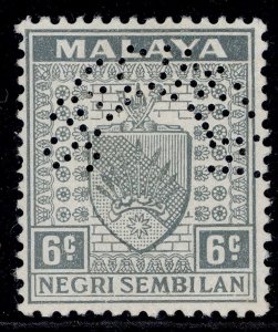 MALAYSIA - Negri Sembilan GV SG28s, 6c grey, LH MINT. PERF SPECIMEN