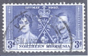 Northern Rhodesia, Scott #24, Used