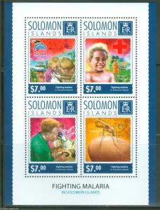 SOLOMON ISLANDS 2014 FIGHTING MALARIA SHEET MINT NH