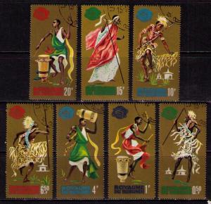 BURUNDI Sc# 88 - 94 USED FVF Set7 Dancers Drummers 