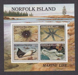 Norfolk Island 380a Marine Life Souvenir Sheet MNH VF