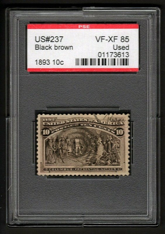 U.S. #237 Used PSE Graded VF-XF 85