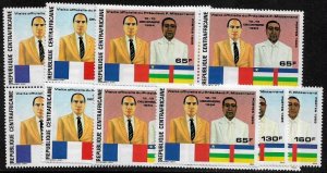 Central Africa #769-70A MNH Set - Visit of President Mitterand - Wholesale X 5