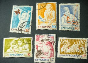 Romania #1511-1516 USED set children's sports