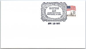 US SPECIAL POSTMARK EVENT COVER RHODE ISLAND PHILATELIC SOCIETY CENTENNIAL 1985a