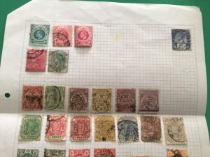 Natal and Africa stamps on folded page A10649