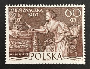 Poland 1963 #1174, Wholesale lot of 5, Stamp Day, MNH,CV $2