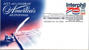 US SPECIAL EVENT CACHETED COVER CELEBRATE AMERICA'S BICENTENNIAL INTERPHIL 1976