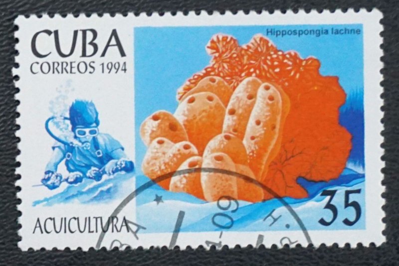 CUBA Sc# 3574 MARINE LIFE fish ocean sea 35c 1994  used / cto