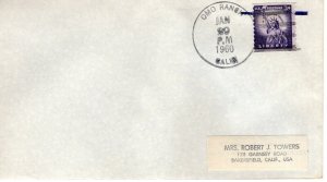 CALIFORNIA TOWN CANCEL,  OMO RANCH, CA  1960  FDC11438