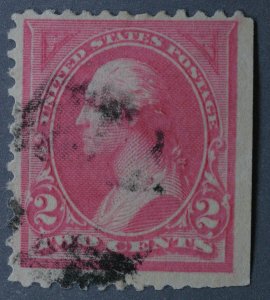 United States #248 VG Used Type I Pink Light Cancel Straight Edge HRM