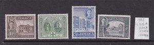 Jamaica 1945 KGVI Sc 129b(MH),130a(MH),131a(MNH)132a(MNH)