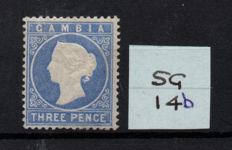 Gambia QV 1880 3d ultramarine WMK upright mint SG14b LHM WS27536 