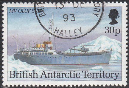 British Antarctic Territory 1993 used Sc #209 30p MV Oluf Sven Research Ships