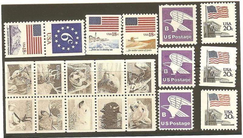 US Scott #1818 - 1820, 1880 - 1889, 1890,1891,1892,1893, & 1894 - 1896  MNH Set