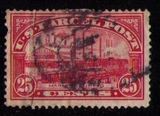 US Sc Q9 Used Parcel Post ,fault creased left ,damaged F-VF