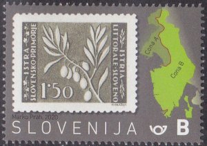 Slovenia 2020 MNH Stamps Scott 1386 Philately Olive Tree Map