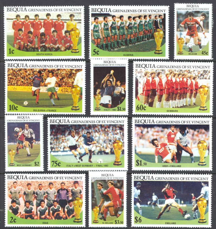 St. Vincent Grenadines Bequia Sc# 218-229 MNH 1986 World Cup Soccer