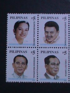 ​PHILIPPINES 2002-SC#2786a PRESIDENTS TYPE WITHOUT YEARS OF SERVICE BLOCK MNH