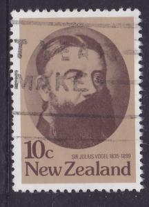 New Zealand 1979 Statesman Sir Julius Vogel 10c - used