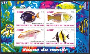 Burundi 2011 Marine Life Fishes I Sheet MNH** Cinderella !