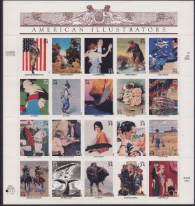 3502 American Illustrators MNH