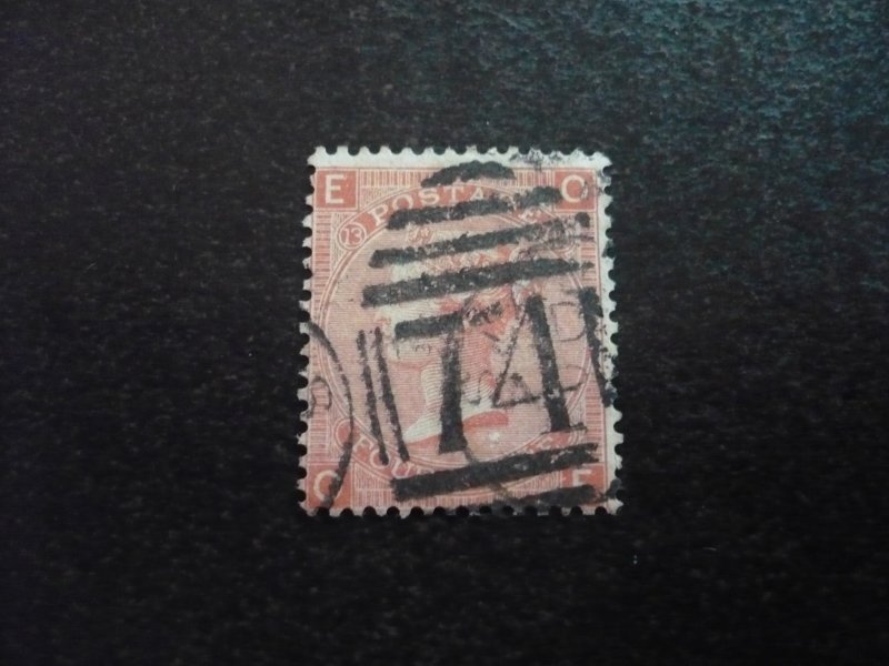 Stamps - Great Britain - Scott# 43 - Used Plate 13 - 4 Pence. Stamp