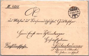 SCHALLSTAMPS GERMANY REICH 1900 POSTAL HISTORY OFFICIAL SEALED COVER CANC BERLIN