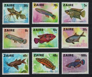 Zaire Fish 9v 1978 MNH SC#862-870 SG#905-913 MI#548-556