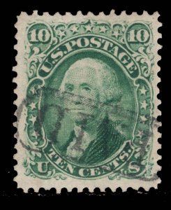 MOMEN: US STAMPS #68 PAID USED VF/XF JUMBO LOT #87071**