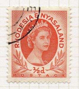 Rhodesia & Nyasaland 1954 QEII Early Issue Fine Used 1/2d. 075711