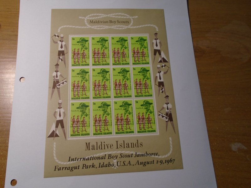 Maldive Islands  #  278-81  MNH   Scouting  Mini Sheets