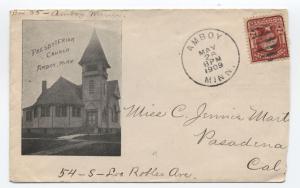 1909 Amboy MN #319 ad cover Presbyterian Church ad cover [y2439]