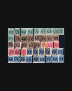 VINTAGE:CUBA ,1898-99,ASST RANGE, OGLH,MH,HH,UNU,USD, LOT C1876A4 5 IMAGES