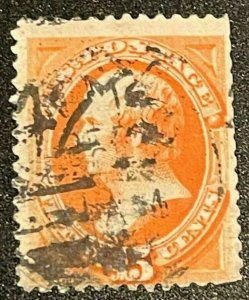 Scott#: 163 - Daniel Webster, w/ Secret Mark 15c 1873 single used stamp - Lot 2